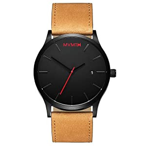 MVMTH Classical Leather Watch In Black (Digital)